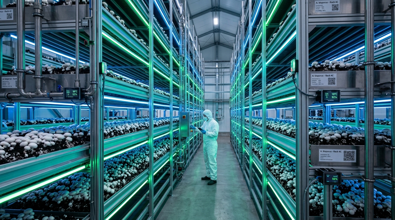 Modern Mushroom Growing Room